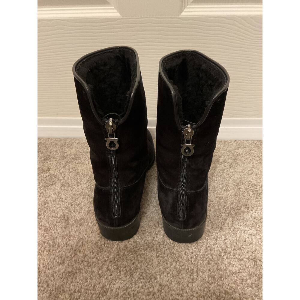 J/Slides Black Leather Rubber Sole Platform W's Riley Chelsea Boot, 6 - Picture 6 of 11